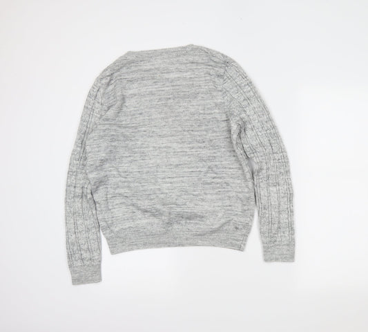 H&M Mens Grey Pullover Jumper Size L