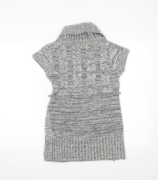 POUT Womens Grey Pullover Jumper Size S