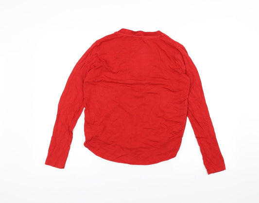 Red Herring Womens Red Basic T-Shirt Size 12