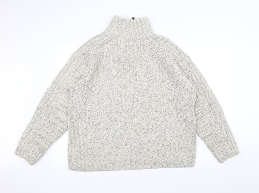 stonebay Womens White Knit Pullover Jumper Size L