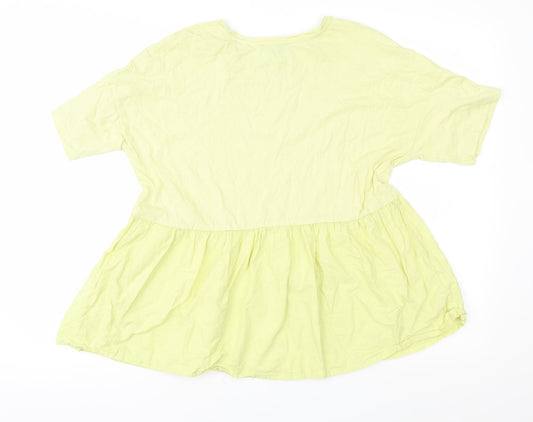 New Look Womens Green Basic Blouse Size 10