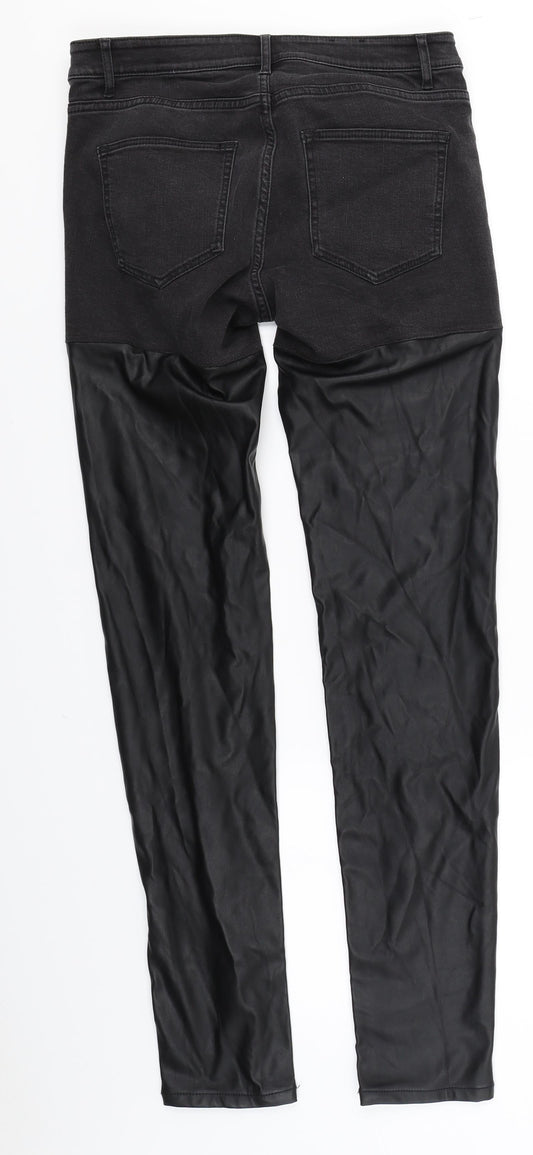 H&M Womens Black Skinny Jeans Size 10 L30 in