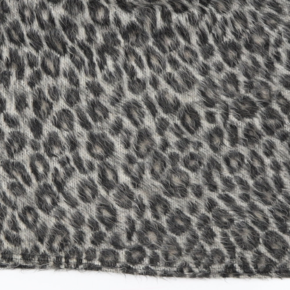 New Look Womens Brown Animal Print Pullover Jumper Size M