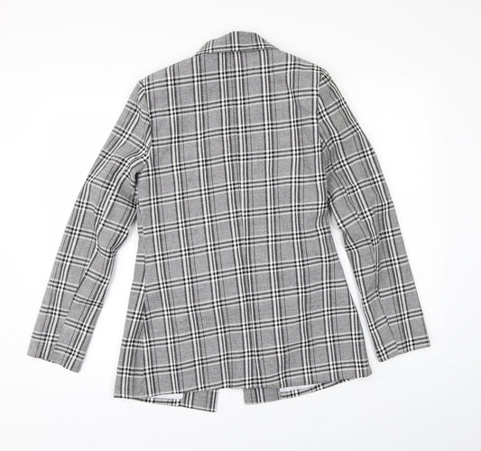 Missguided Womens Black Check Jacket - Edge to Edge