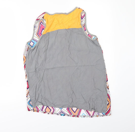 NEXT Womens White Geometric Camisole Blouse Size 10