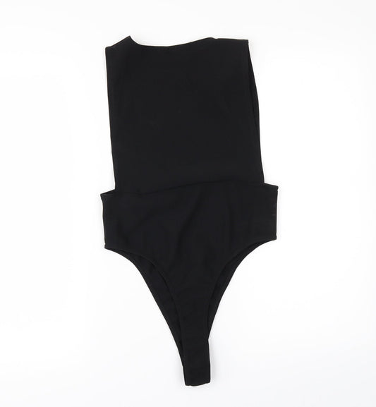 PRETTYLITTLETHING Womens Black Bodysuit One-Piece Size 10