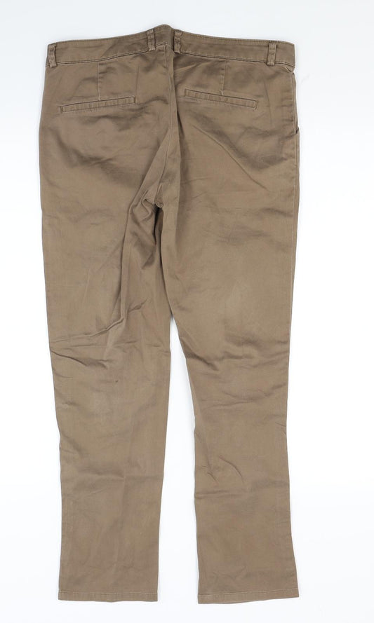 Allen Solly Womens Brown Trousers Size 10 L24 in