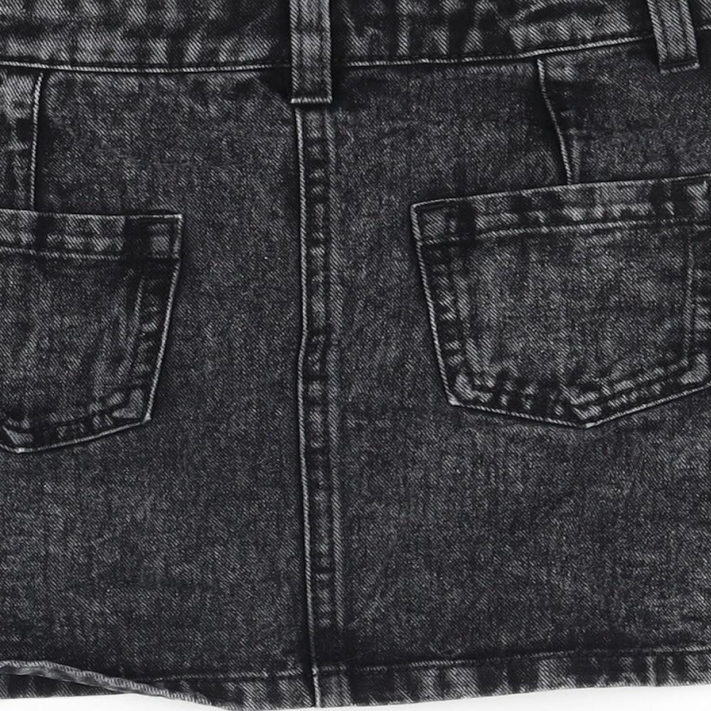 NEXT Girls Black Denim Mini Skirt Size 7 Years