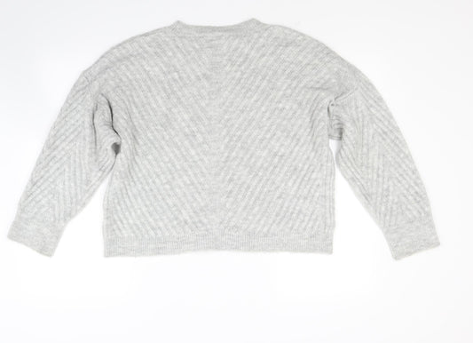 Topshop Womens Grey Knit Pullover Jumper Size S