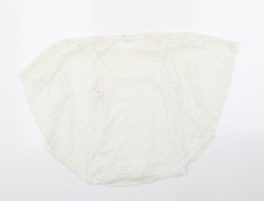H&M Girls White Floral Basic T-Shirt Size 10-11 Years