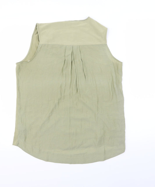 NEXT Womens Green Basic Button-Up Size 10