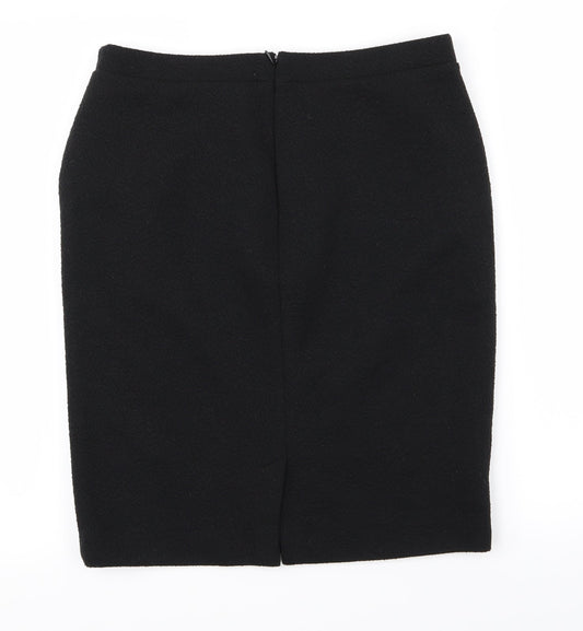 Adrienne Vittadini Womens Black A-Line Skirt Size M
