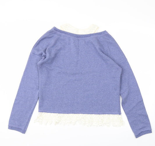 New Look Womens Blue Pullover Jumper Size 10