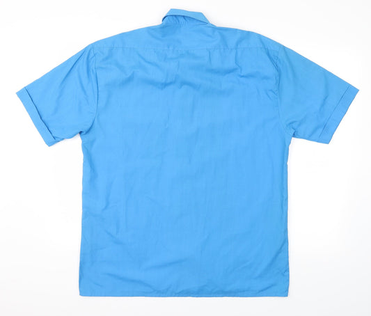 RB collection Mens Blue Houndstooth T-Shirt Size L