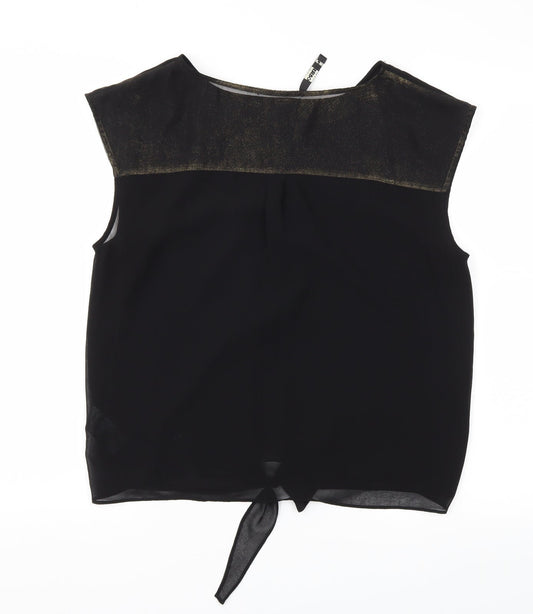 ASOS Womens Black Basic Blouse Size 12