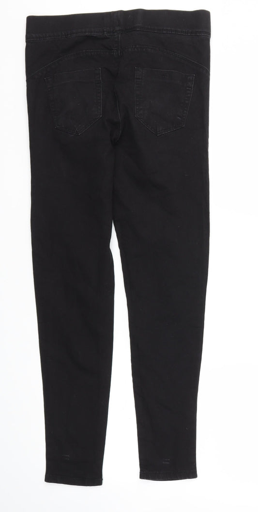Denim & Co. Womens Black Jegging Trousers Size 10 L28 in - Stretch waistband