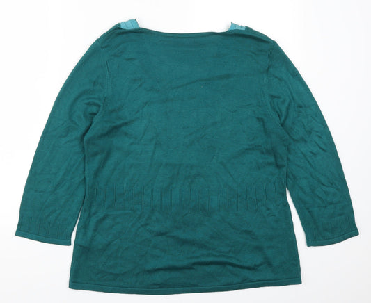 Per Una Womens Blue Pullover Jumper Size 14