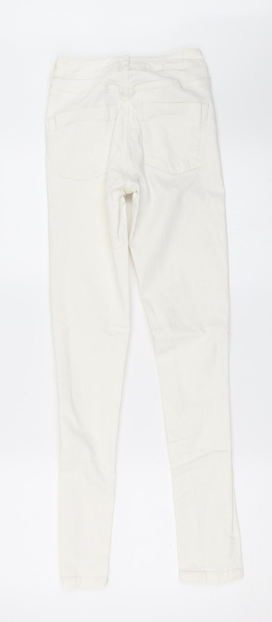 Warehouse Womens White Denim Skinny Jeans Size 6 L29 in