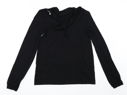Warehouse Womens Black Basic T-Shirt Size 8