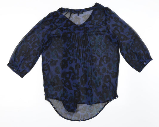 NEXT Womens Blue Basic Blouse Size 10