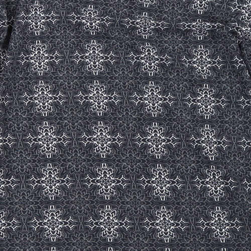 Marks and Spencer Womens Blue Geometric Pullover Jumper Size 10