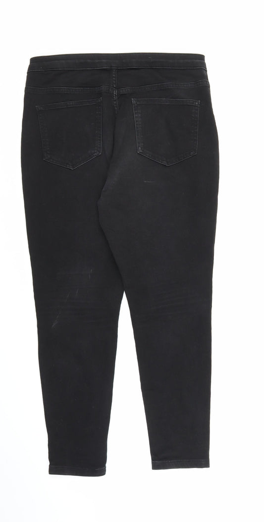 Preworn Womens Black Jegging Jeans Size 14 L24 in