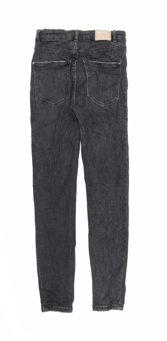 Zara Mens Black Denim Skinny Jeans Size 24 in L26 in