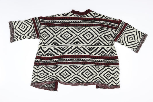 New Look Girls Beige Geometric Cardigan Jumper Size 14 Years
