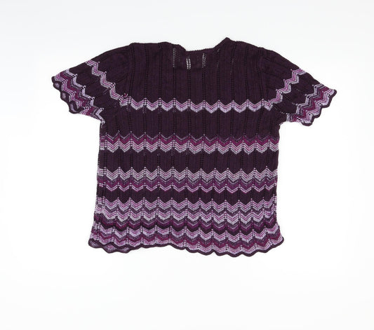 bertertex Womens Purple Vest Jumper Size 14