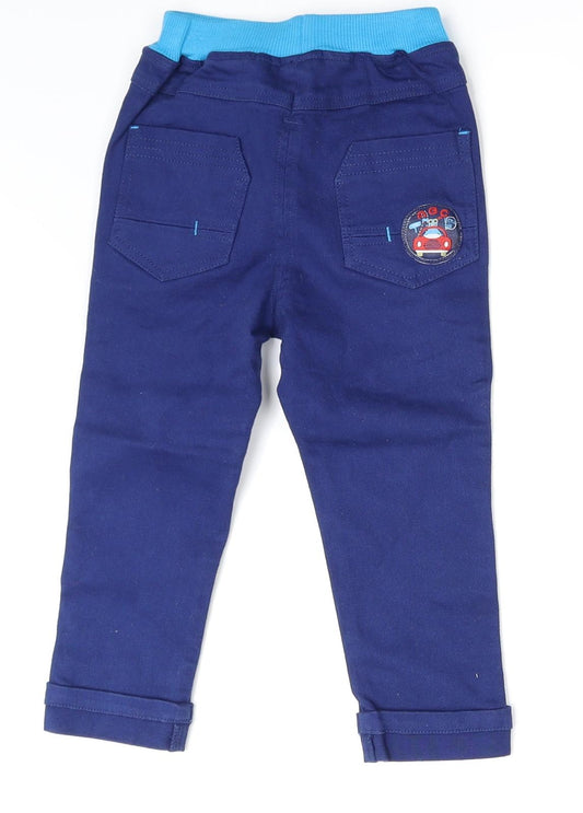 ABC Boys Blue Denim Cargo Jeans Size 12-18 Months - Waist- 17in, Length- 21in