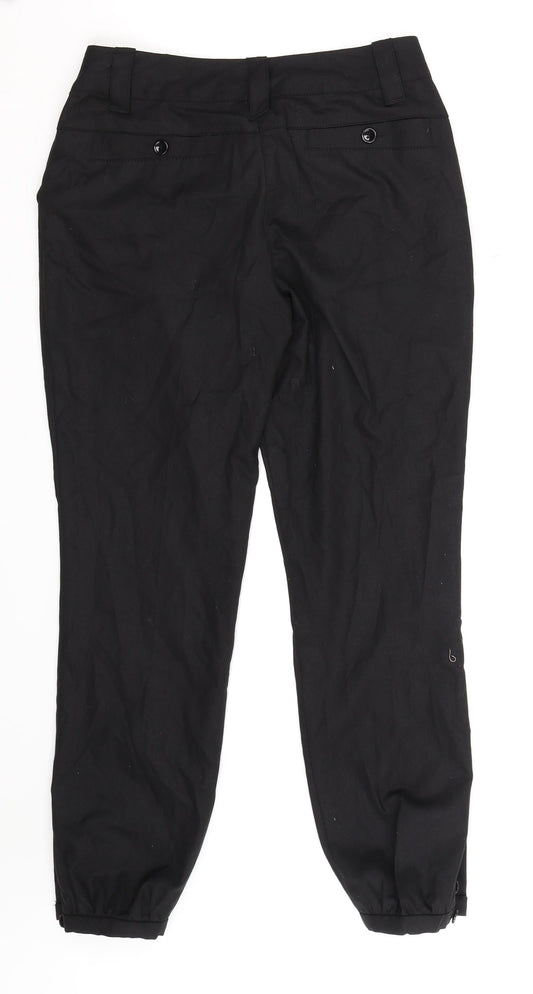 NEXT Womens Black Trousers Size 8 L26 in