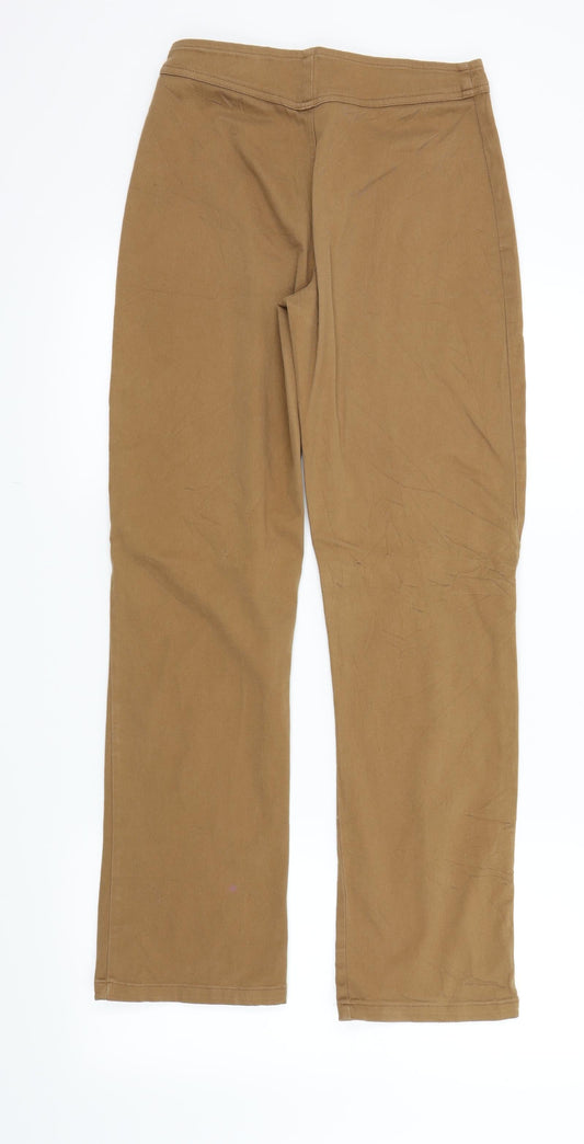 Preworn Womens Brown Houndstooth Trousers Size 38 L29 in
