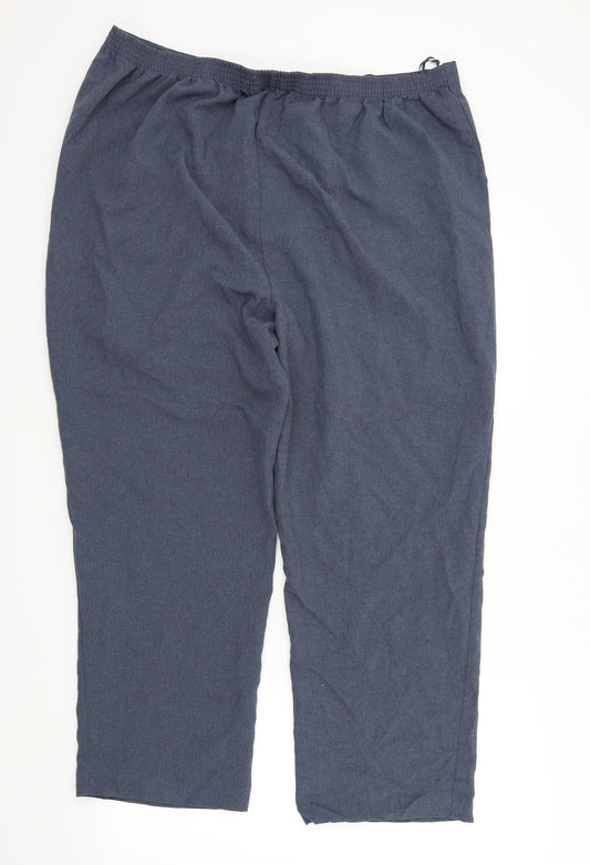 Preworn Womens Blue Trousers Size 20 L26 in