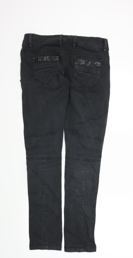 Preworn Womens Black Skinny Jeans Size M L30 in