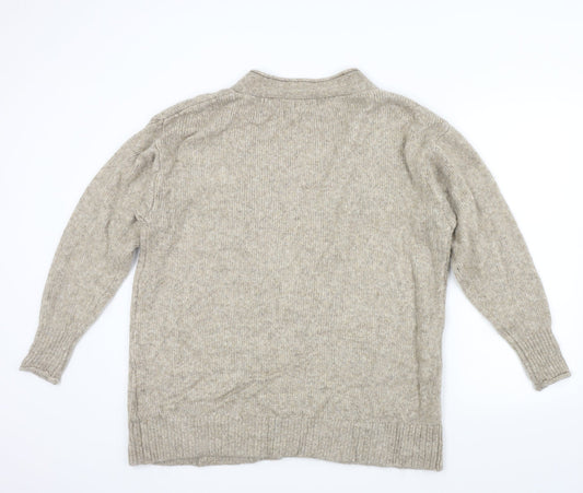 H&M Womens Beige Cardigan Jumper Size S