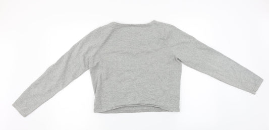 NEXT Womens Grey Pullover Jumper Size 12 - heart pattern