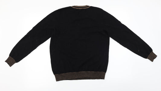 jeff Womens Black Pullover Jumper Size XS