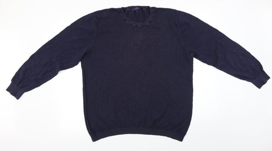 taylor&cutter Mens Blue Pullover Jumper Size L