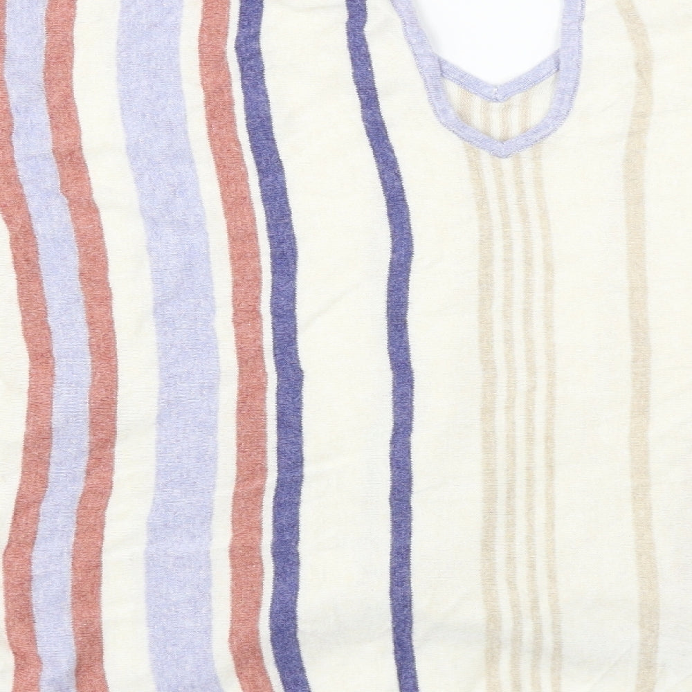 Marks and Spencer Womens Ivory Striped Basic Blouse Size 10