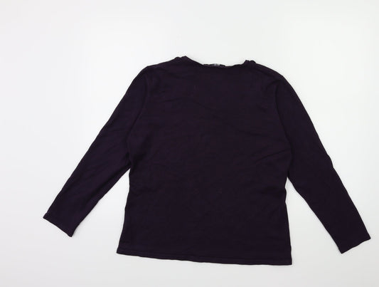 TIGI Womens Purple Pullover Jumper Size 14