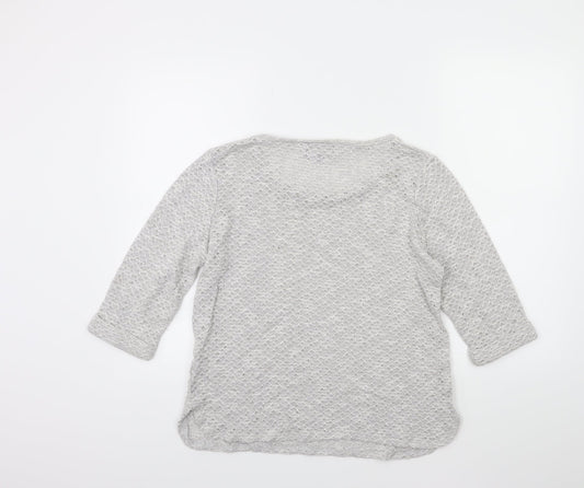 New Look Womens Grey Knit Pullover Jumper Size 16