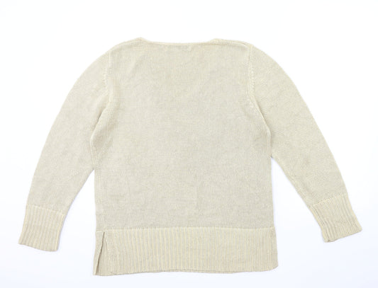 Element Womens Gold Knit Pullover Jumper Size 16