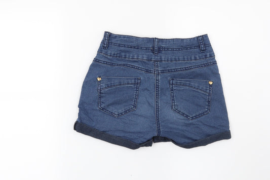 Dunnes Stores Womens Blue Cut-Off Shorts Size 28 in
