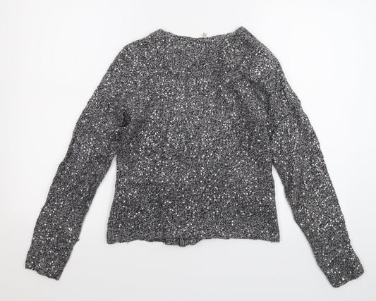 Sud Express Womens Grey Knit Cardigan Jumper Size S
