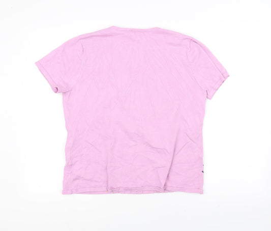casamia Womens Pink Basic T-Shirt Size M