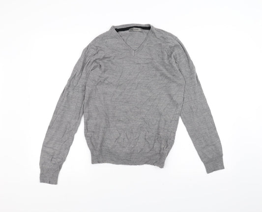 Cedar Wood State Mens Grey Knit Pullover Jumper Size S