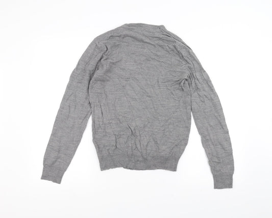 Cedar Wood State Mens Grey Knit Pullover Jumper Size S