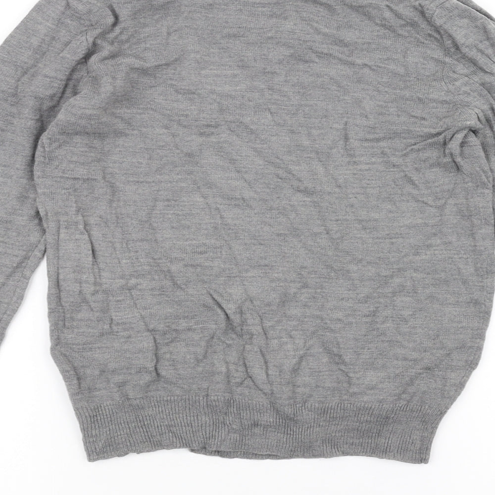 Cedar Wood State Mens Grey Knit Pullover Jumper Size S