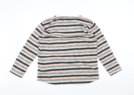 Sfera Womens Pink Striped Pullover Jumper Size M