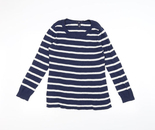 Gap Mens Blue Striped Pullover Jumper Size M